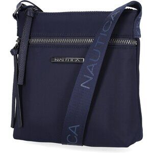Women's Up Indigo Nylon Crossbody Bag Purse with Adjustable Shoulder Strap